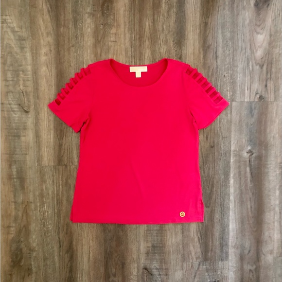 MICHAEL Michael Kors Pink Open Shoulder Top - Picture 2 of 9